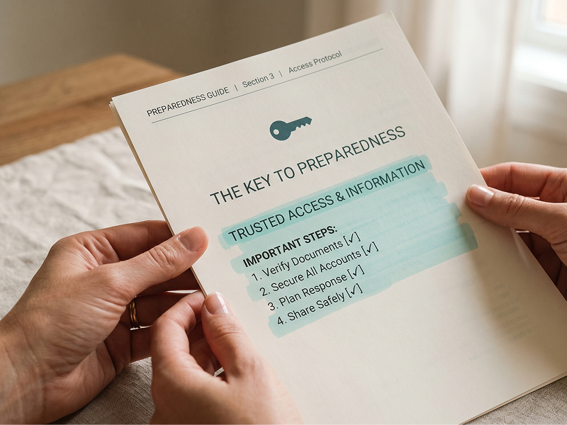 What information should your trusted person have access to?